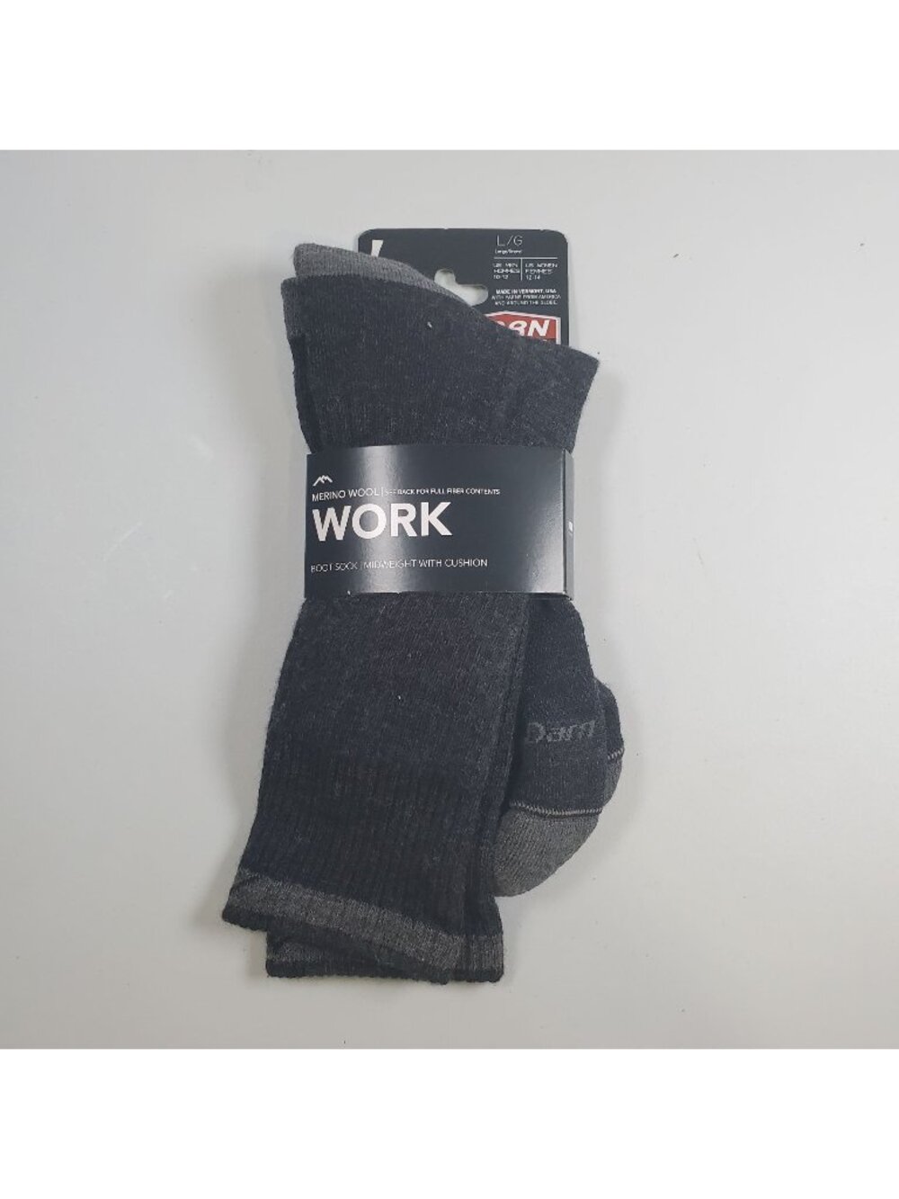 Darn Tough Work Midweight Cushioned Boot Socks Men Size Large New Merino Wool
